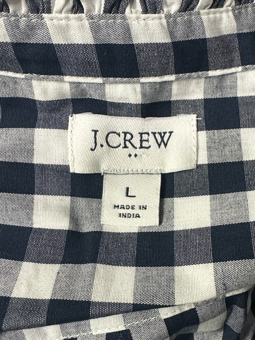 J.Crew Cotton Blend Ruffle Neck Poplin Tunic Classic Chic Feminine Minimalist - Picture 6 of 9